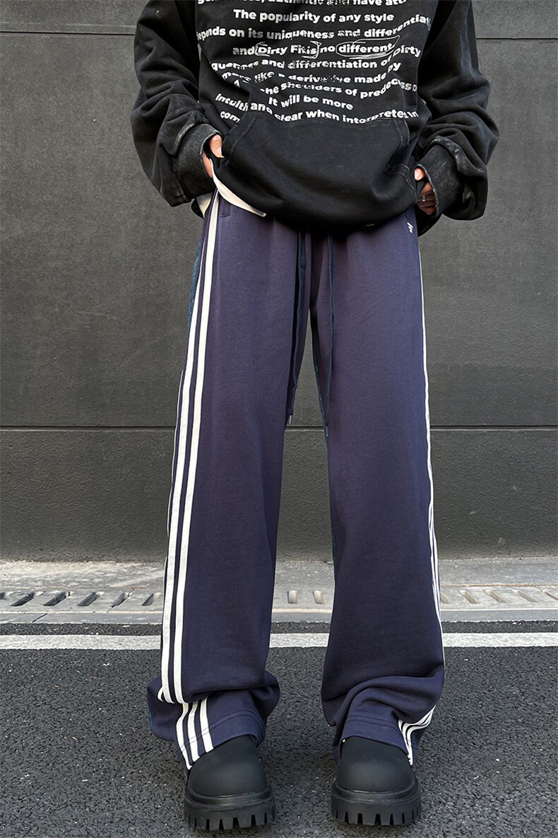 8XL-M特大码2024高级感小众牛仔裤长裤高街美式拼接休闲裤K959P78,男装休闲裤,电商D206-1