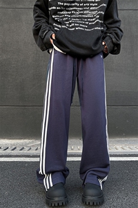 8XL-M特大码2024高级感小众牛仔裤长裤高街美式拼接休闲裤K959P78图片