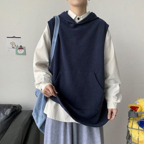 加厚中性毛线马甲无袖背心休闲开衩情侣针织衫上衣外套H204/P50，男装背心/马甲，钱塘713