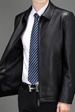 夹克男外套春季新款皮衣男士翻领青年皮夹克韩版潮流休闲百搭男装图片