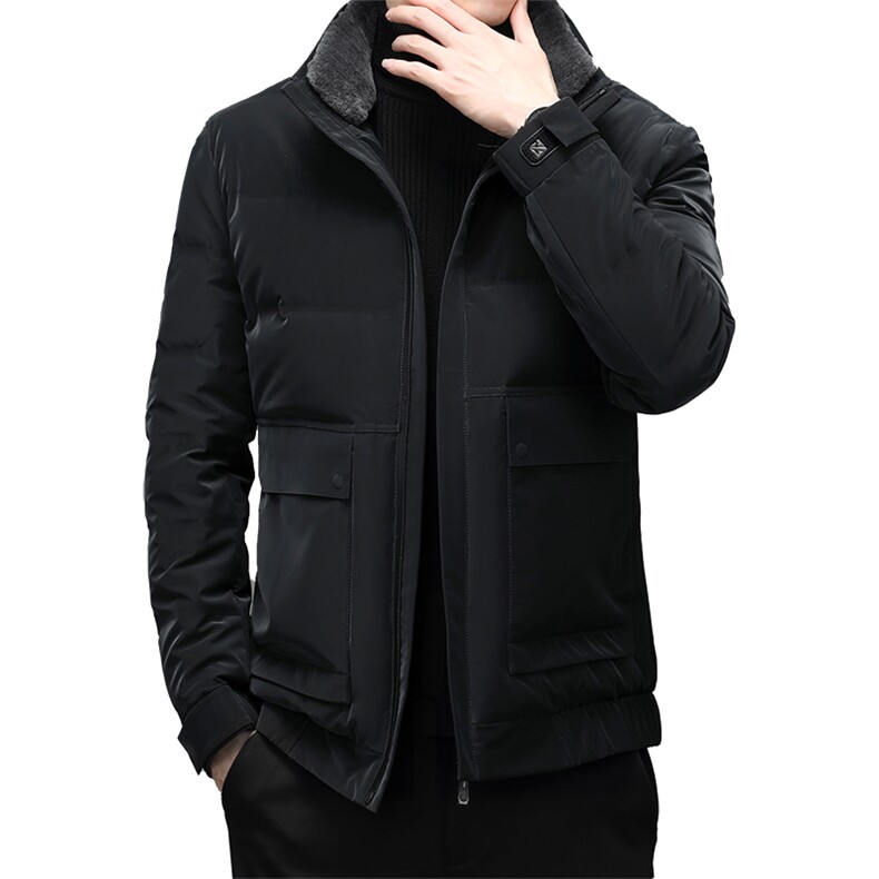 脱卸领羽绒服冬季中年男士休闲立领防寒服爸爸冬装YYYR6811-P295,男装羽绒服,电商B212（原钱塘6029）