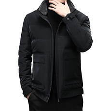 脱卸领羽绒服冬季中年男士休闲立领防寒服爸爸冬装YYYR6811-P295，男装羽绒服，电商B212（原钱塘6029）