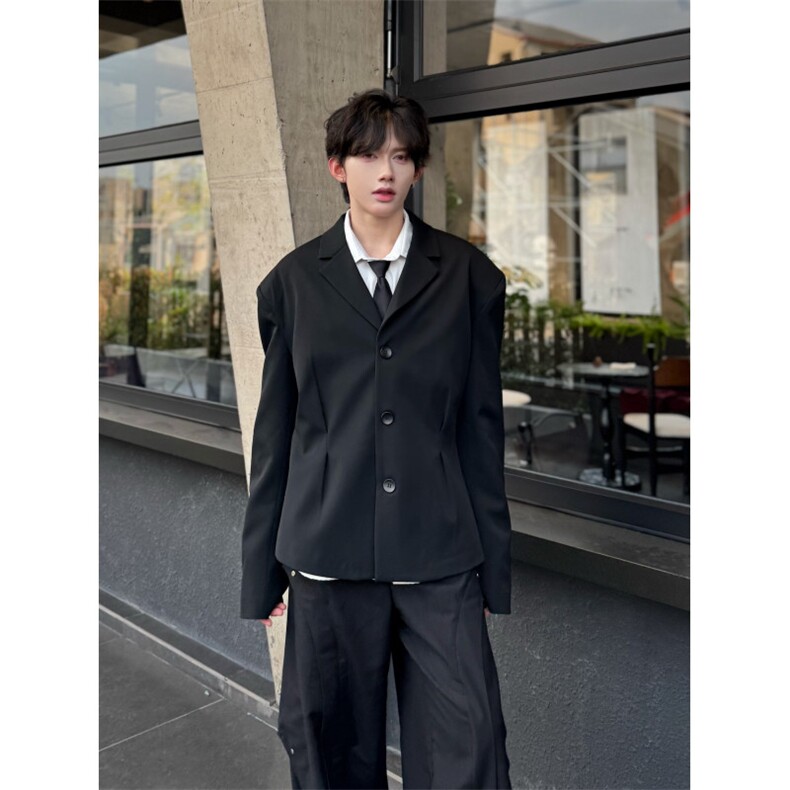 C316XZ50211P98夏秋新款修身短款外套西服显高西装黑色,男装西服,电商C316