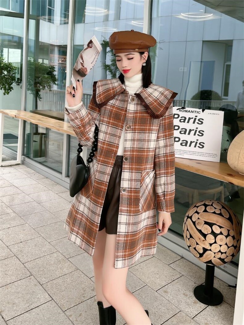 呢大衣娃娃领版两色三码MLXL，其它，票意情