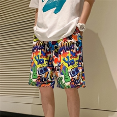 2025夏季新款时尚潮流印花男士五分裤碎花短裤中裤K891-P30，男装休闲裤，电商A006