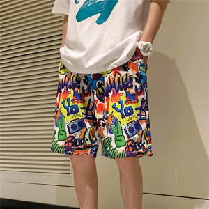 2025夏季新款时尚潮流印花男士五分裤碎花短裤中裤 K891-P30图片