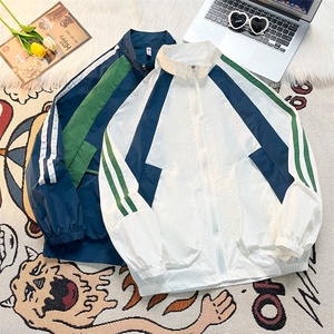 夏季撞色防晒服男潮牌帅夹克衫2024新款钓鱼户外衣外套W5848-P49图片