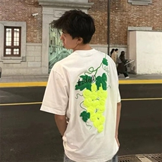 特殊工艺网球毛巾刺绣高品质260克双纱纯棉美式高街短袖T恤，男装T恤，电商A486