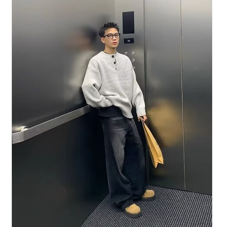 针织衫女2025新款设计感小众高级感中长款宽松慵懒风薄款微透毛衣,男装针织衫/毛衣,星座506A
