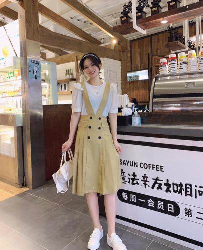 夏装韩版印花连衣裙，女装连衣裙，CL.chuling