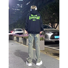 自家图，黄泥牛仔裤男秋冬设计感微喇cleanfit裤子-KZA45-P65，男装牛仔裤，星座1007（原301D）