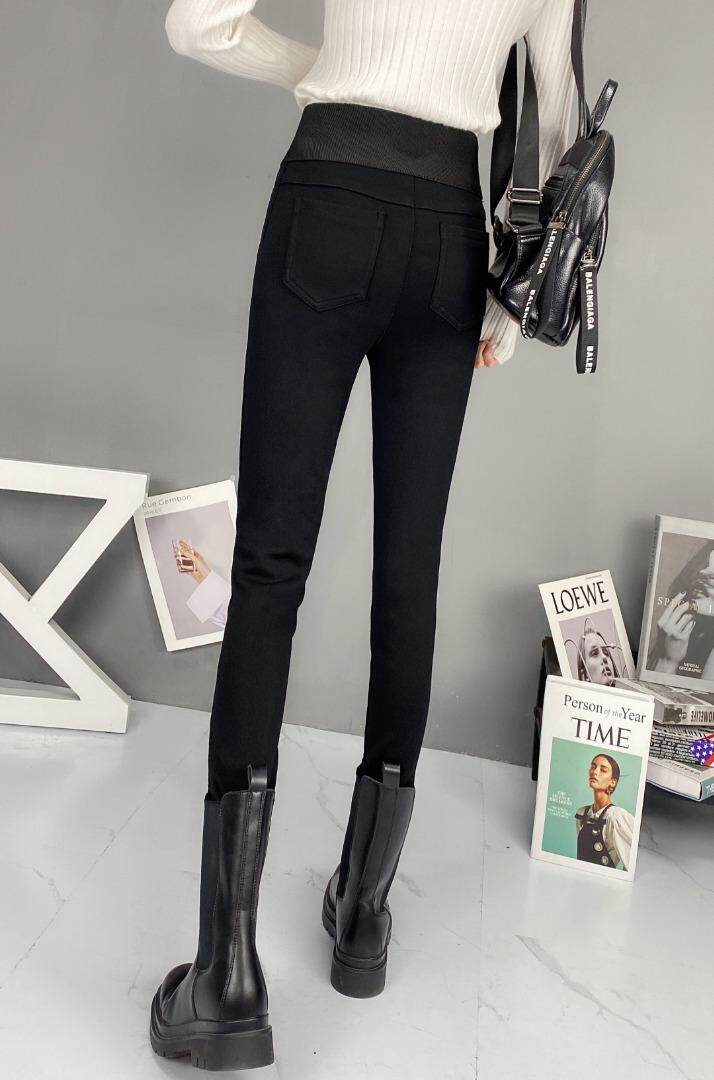 高腰显瘦加绒打底裤M一XXL，女装打底裤，简 影