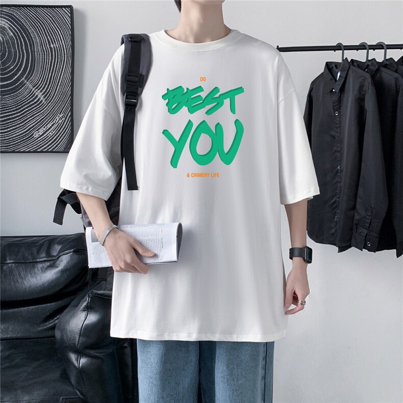 230克重磅质感纯棉抖音港风男落肩短袖T恤T2023P30控48，男装T恤，星座225-5