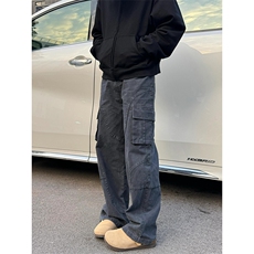 【网图】B221美式ins高品质多口袋休闲工装裤子LK24371-P70控98，男装工装外套，电商B221
