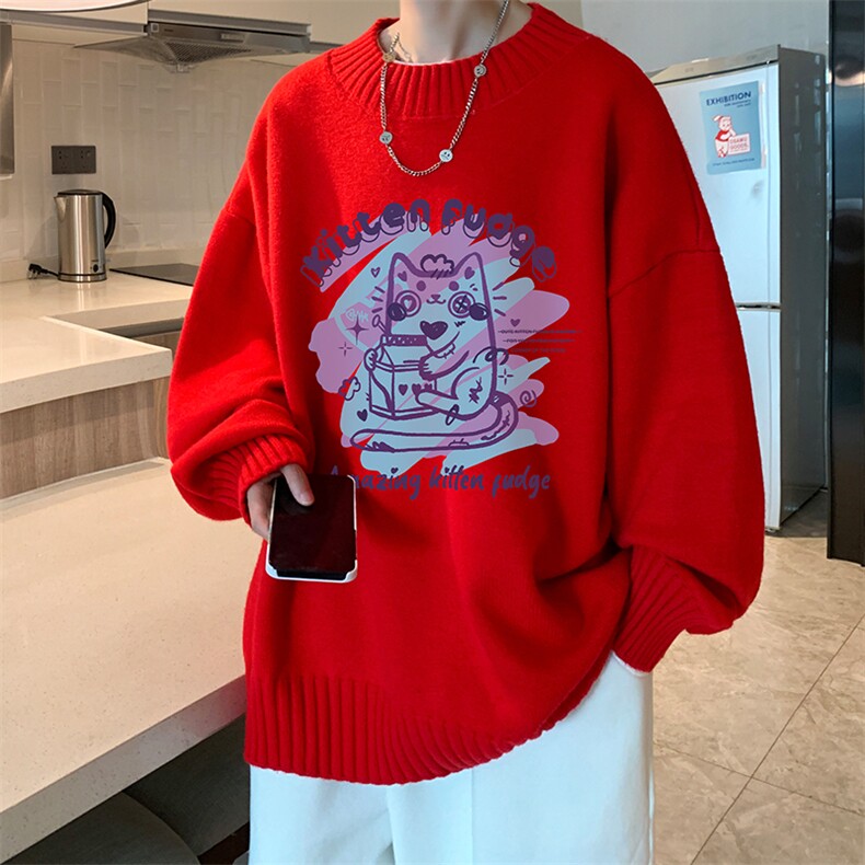 半高领毛衣男士大码针织衫男毛线衣男M18317-P45加绒款-P65,男装针织衫/毛衣,电商A040