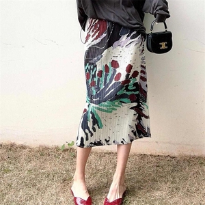 三宅风半身长裙褶皱2025新款今年流行中长款半身裙百褶裙,女装半身裙,灵动羽绒服工厂