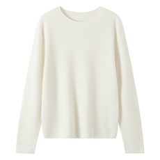 2025秋冬新款羊绒衫女100纯山羊绒针织衫圆领宽松套头衫休闲毛衣，女装羊绒衫，美够羊绒