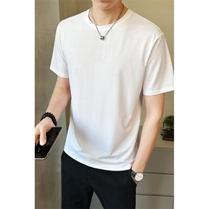 新款男士圆领短袖T恤时尚百搭休闲上衣潮牌半袖T恤T65801-P35图片