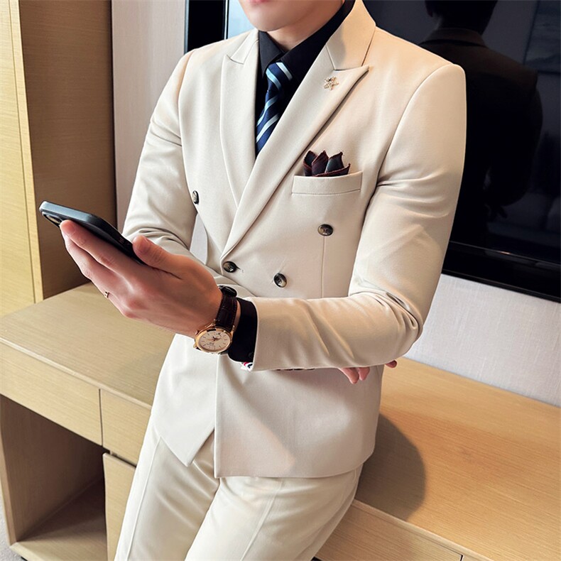 2024潮款双排扣时尚潮流新款男士休闲西服2206-P225,男装西服,星座311B