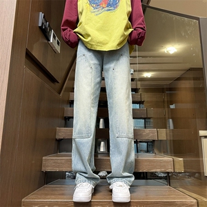秋季新款 现货伐木牛仔裤直筒B342-K9020-P53控78图片