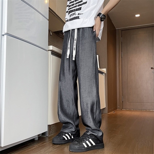 现货 批价27 YK86001 冰丝速干裤子高级感垂感休闲阔腿裤子男夏图片