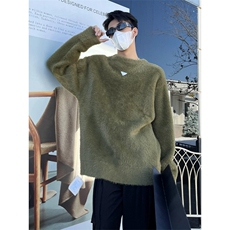 T911-特P75高级重磅仿水貂毛衣男女慵懒宽松情侣针织衫潮牌，男装针织衫/毛衣，星座1501