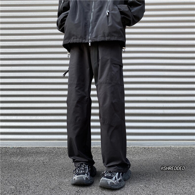 2024春季新款潮流拉链冲锋裤调节腰带休闲裤B315-K23435-p50控68图片