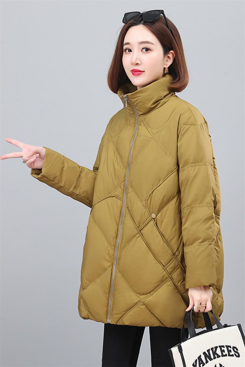 2023冬季新款时尚立领宽松羽绒服显瘦保暖外套,女装羽绒服,依恋蒂丝