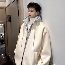 秋冬纯色假两件呢料休闲百搭夹克外套A071-F30-P118，男装夹克，电商A071