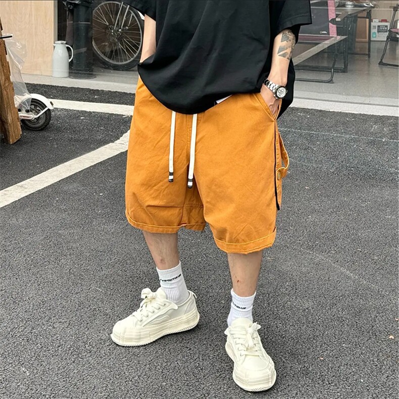 抖音--到位二狗--工装短裤潮牌宽松休闲运动显瘦五分裤dk10-TP75,男装休闲裤,电商A089-1