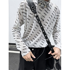 XZ1005-1-TTH0050-批48控68-小众高级感高领透气冰丝打底长袖T恤，男装T恤，星座1005-1