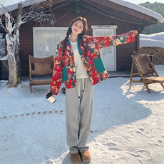 设计感东北大花袄2C123-DT01-P155-K232，女装棉衣/棉服，2C123