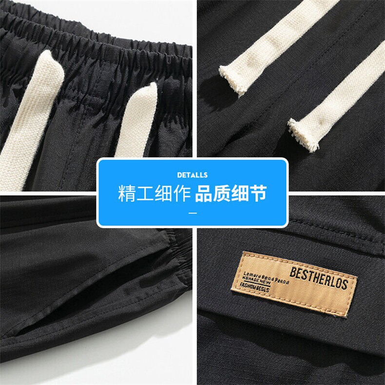 工装短裤男2025夏季薄款速干中裤男生宽松运动五分裤Q29120-特P28,男装牛仔裤,星座610（原A335）