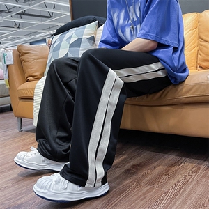 高街休闲裤男夏季重磅直筒运动裤百搭阔腿冰丝凉感裤子 KD183图片