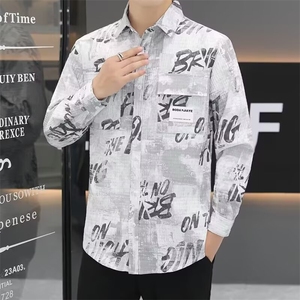 1506-1/C5351/P40新款衬衫男宽松小众设计感上衣男生潮流百时尚图片
