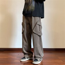 秋季新款拼接立体袋工装休闲裤XZ604-KG38-P55控68，男装工装外套，星座604