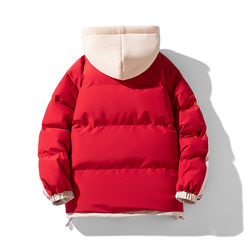 现货抖音得物供视频三防加厚羽绒假两件连帽棉衣外套棉服MY8082,男装棉衣,电商A486