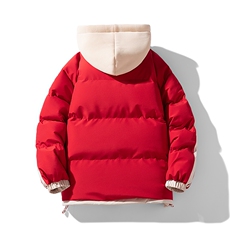 现货抖音得物供视频三防加厚羽绒假两件连帽棉衣外套棉服MY8082，男装棉衣，电商A486