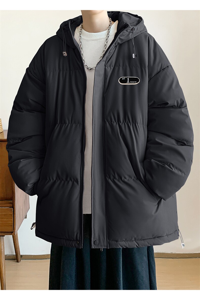 棉衣男冬季新款港风宽松连帽加厚羽绒棉服学生棉服MF500-P69,男装棉衣,星座214-3