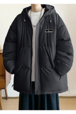 棉衣男冬季新款港风宽松连帽加厚羽绒棉服学生棉服MF500-P69，男装棉衣，星座214-3