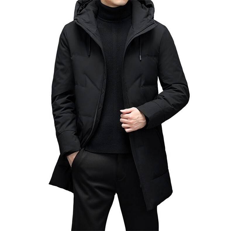 新款2023冬季羽绒服男装白鸭绒连帽外套中年爸爸装YYYR225-P320图片