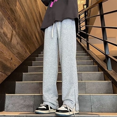 卫裤男秋季青少年拉链阔腿运动裤子美式高街宽松休闲长裤KK116，男装休闲裤，星座1116A-1（原606A）