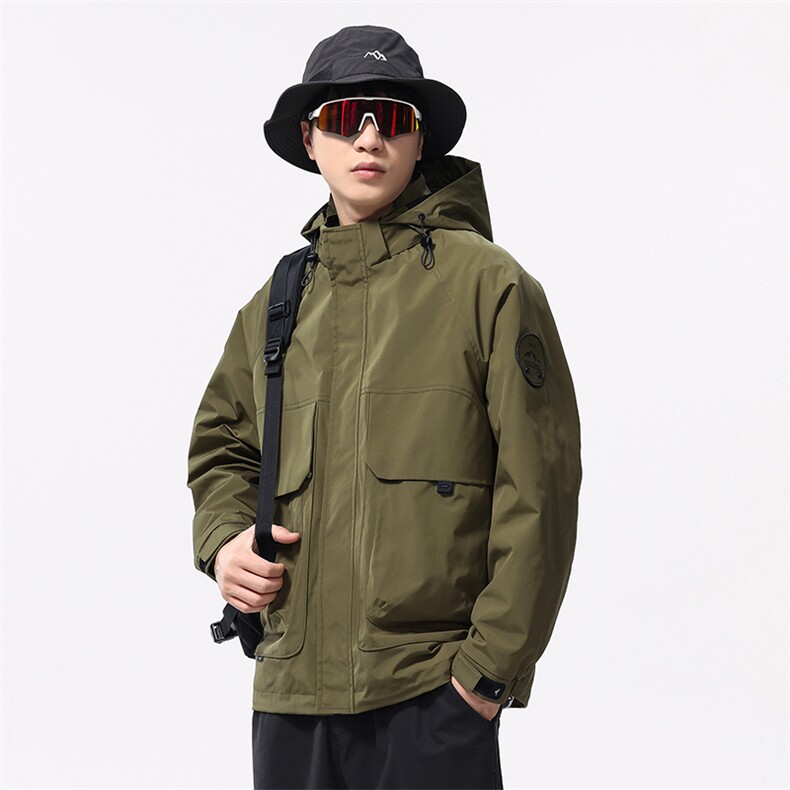 新款秋季夹克外套防风休闲男运动连帽时尚潮流款F0917-p100控199,男装夹克,电商D215