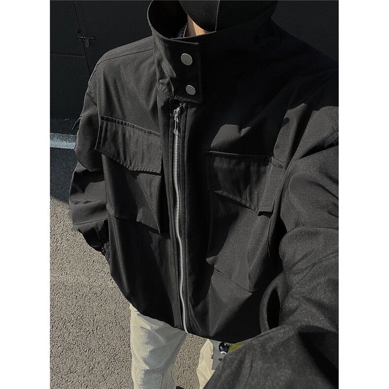 黑墙春装飞行服冲锋衣夹克短款外套男装25春季拉链衫上衣S380特78，男装夹克，电商A233-1