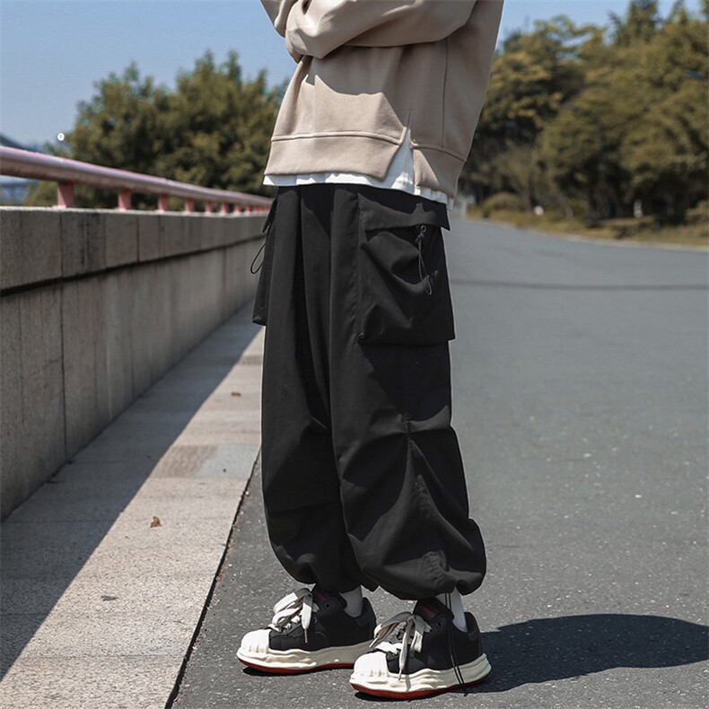 B2212023秋装新款日系宽松大码休闲束脚工装裤LK22053-P60控78,男装休闲裤,电商B221
