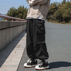 B2212023秋装新款日系宽松大码休闲束脚工装裤LK22053-P60控78，男装休闲裤，电商B221