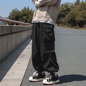 B221 2023秋装新款日系宽松大码休闲束脚工装裤 LK22053-P60 控78图片