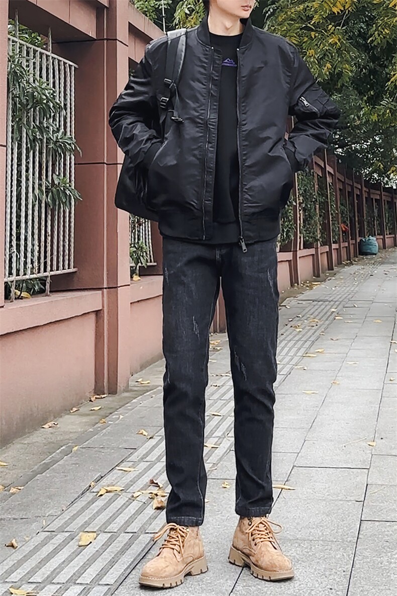 秋冬加绒牛仔裤男直筒基础百搭裤子修身休闲裤1412-2/607H/P60,男装牛仔裤,星座1412-2