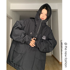 连帽防水大口袋中性保暖户外登山滑雪服加棉加厚棉服外套M33-P145，男装棉衣，电商A001-1