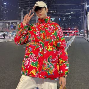MY203冬加厚保暖面包服棉袄东北大花大码男女棉衣风特色棉袄图片